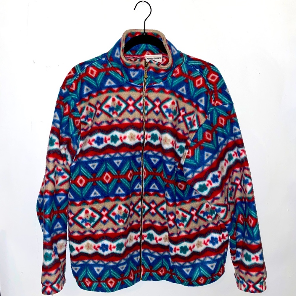 Alfred Dunner Vintage Tribal Fleece Full Zip Up